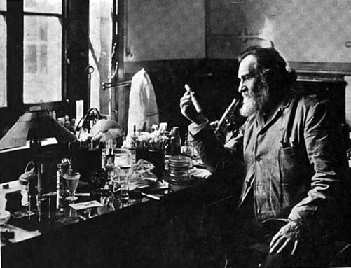 Metchnikoff in his laboratory