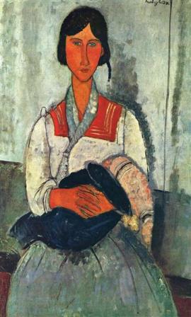 modigliani's gypsy woman with a baby